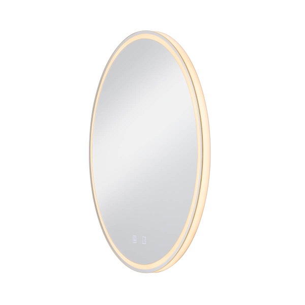 SLV 1004731 Trukko WL LED wand opbouwarmatuur met spiegel 25W 3000K, 4000K of 6500K kleur 930, 940 of 965 instelbaar met aanraakschakelaar rond aluminium