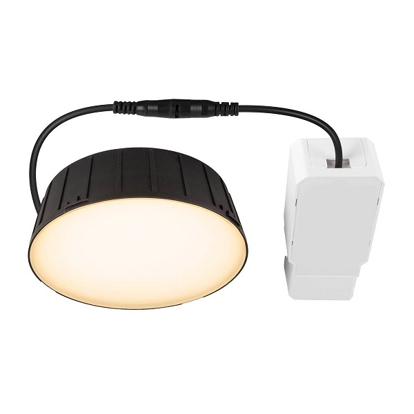 SLV 1007509 Downlight V150 LED plafond inbouwarmatuur 9W-15W 830+840 3000K+4000K instelbaar bij installatie niet dimbaar zwart IP54