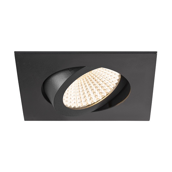 SLV 1007396 New Tria 68 DL LED inbouwspot vierkant kantelbaar 8,3W 927 2700K 60° dimbaar zwart