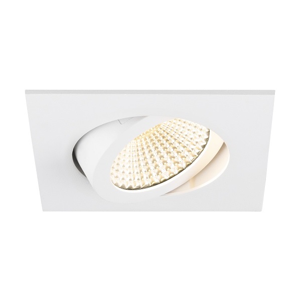 SLV 1007429 New Tria 68 DL LED inbouwspot vierkant kantelbaar 11W 930-918 3000K-1800K 60° dimbaar wit