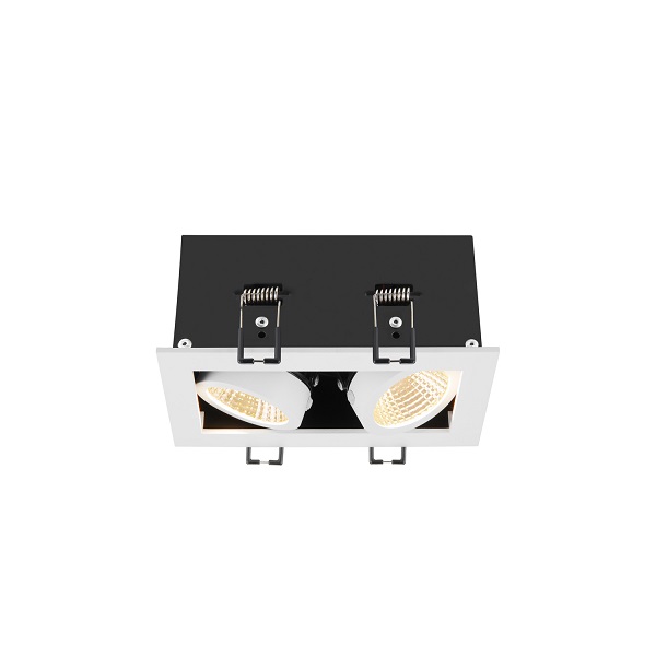 SLV 1007560 Kadux double LED inbouwarmatuur 14W 930 3000K 38° vierkant wit