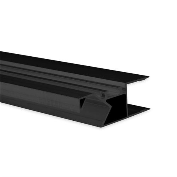 Galaxy 8123161 VA4 LED opbouwprofiel 2m zwart RAL9005 indirect dubbelzijdig voor LED strips max. 14/16mm