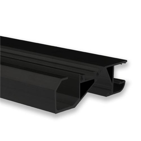 Galaxy 8123167 VA6 LED plintprofiel 2m zwart RAL9005 indirect voor LED strips max. 12/16mm