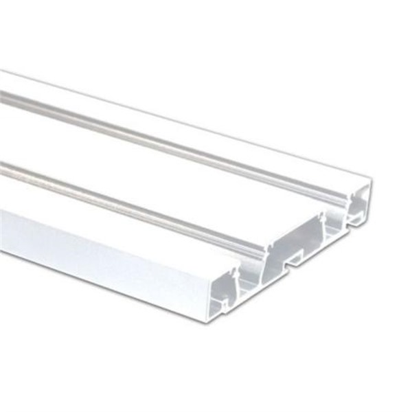 Galaxy 8123541 VP2 gordijnprofiel 2m wit RAL9010 dubbelspoor voor LED strips max. 10mm