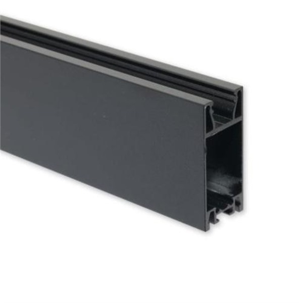 Galaxy 8123558 VP3 gordijnprofiel 2m zwart RAL9005 hoog voor LED strips max. 10mm