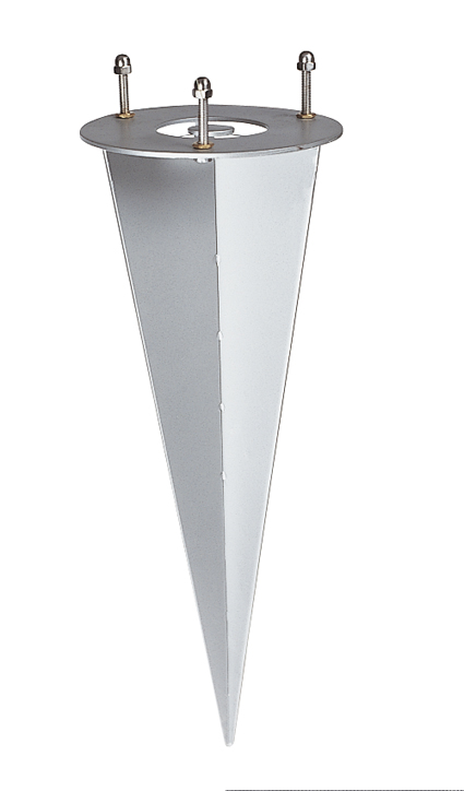 SLV 228722 grondpen inclusief schroeven voor Adegan 30 en 60, Alpha II, Alpha Cone, Belpa II, Myra en Ova buitenverlichting verzinkt 0,37m