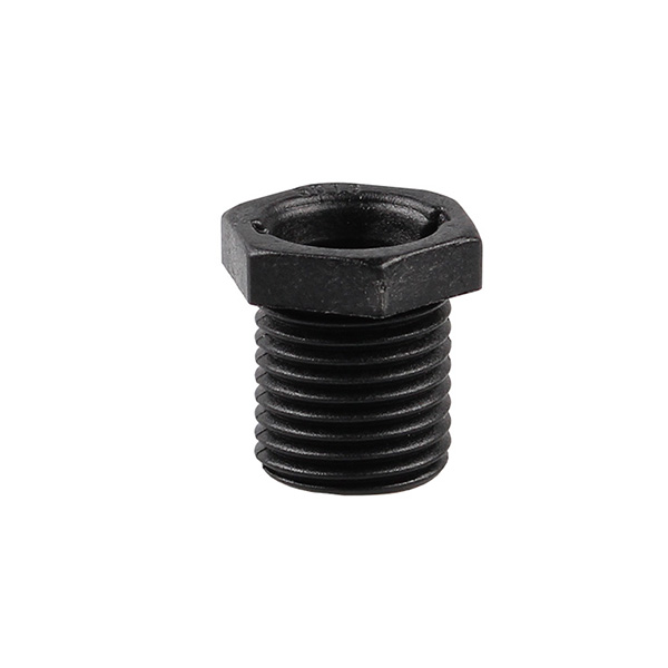 Steab trompetnippel M10x1 buitendraad totale lengte 13mm, lengte schroefdraad 10mm zeskantkop kunststof zwart