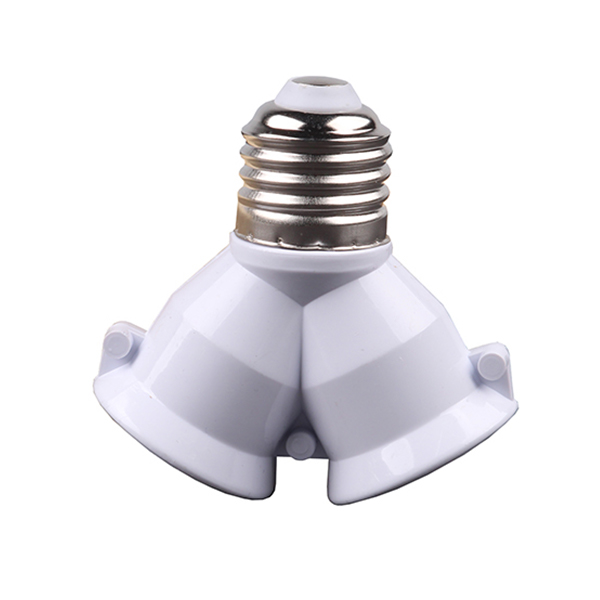 Verloopstuk E27 lampvoet naar 2x E27 lamp maximaal 2x15W wit
