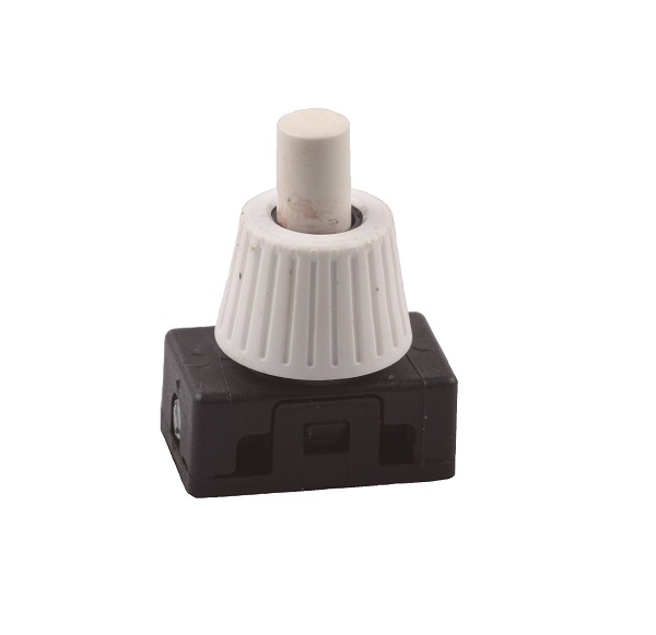 Arditi drukschakelaar 1 polig 250V 2A ohms, 1A inductief met schroefaansluiting wit