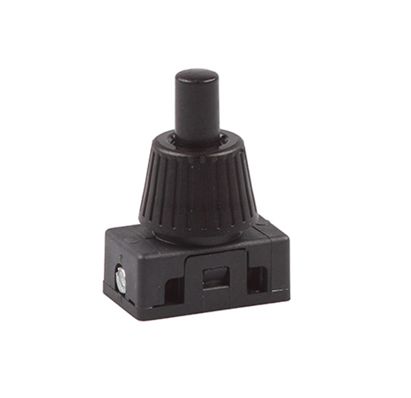 Arditi drukschakelaar 1 polig 250V 2A ohms, 1A inductief met schroefaansluiting zwart