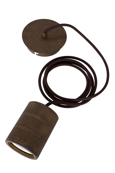 Calex pendelsnoer 2,0m E40 met plafondkap brons maximaal 100W
