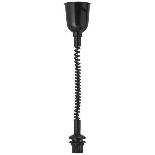 Firstlight trekpendel 1,2m E27 + kap + ring met flens buitendraad zwart