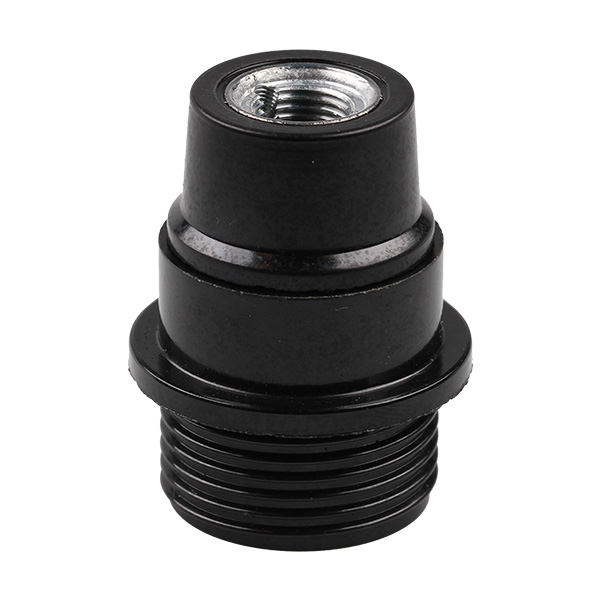 Arditi 033464 lamphouder E14 UL listed thermoplastisch M10x1 flens halfhoog met buitendraad zwart