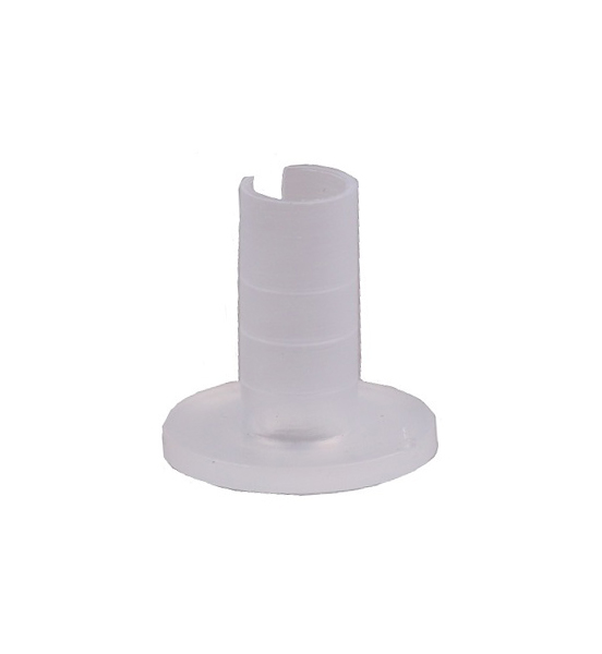 Steab isolatietule voor in E14 lamphouder en M10x1 draadbuis gat 6,2mm, diameter 16mm, lengte 13mm transparant