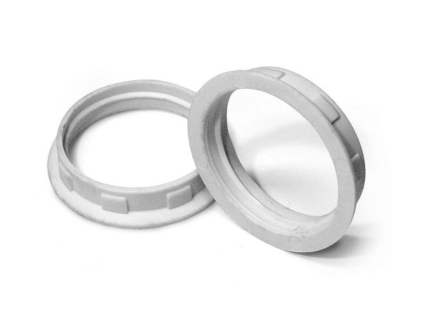 Arditi 026474 schroefring voor lamphouder E14 TPL thermoplast gelakt (bakeliet uitstraling) diameter 35mm hoogte 6mm wit