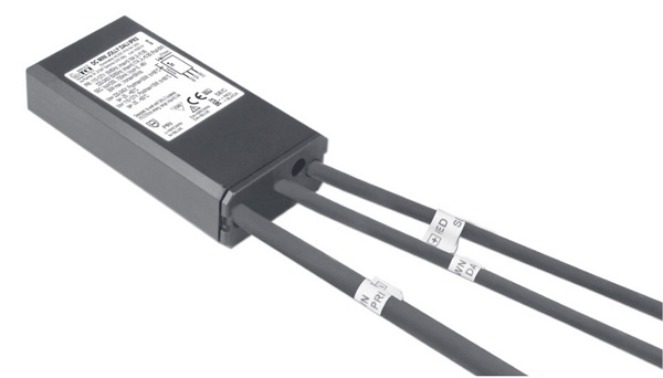 TCI 152020/350 IPR2 16/350 DC Mini Jolly LEDdriver 1-16W 350mA 1-10V dimbaar IP68
met kabels 400mm voor in- en uitgang