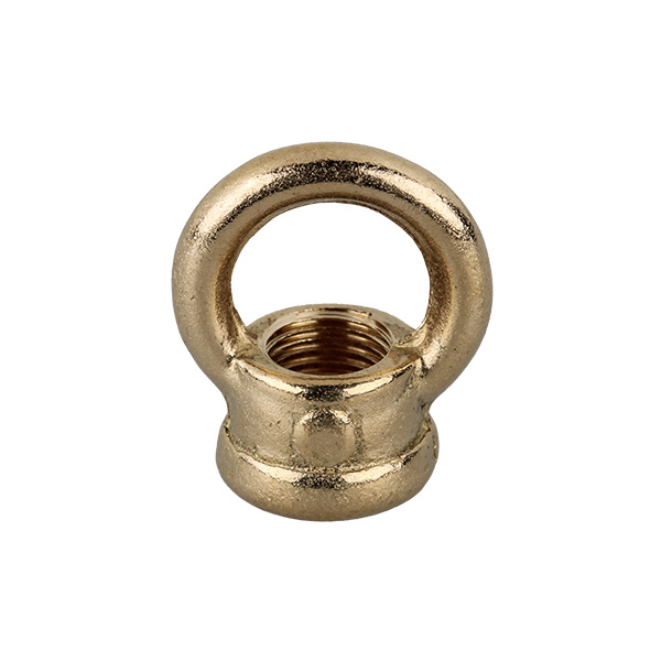 Ringnippel 23mm M10x1 doorlopend gat messing gepolijst