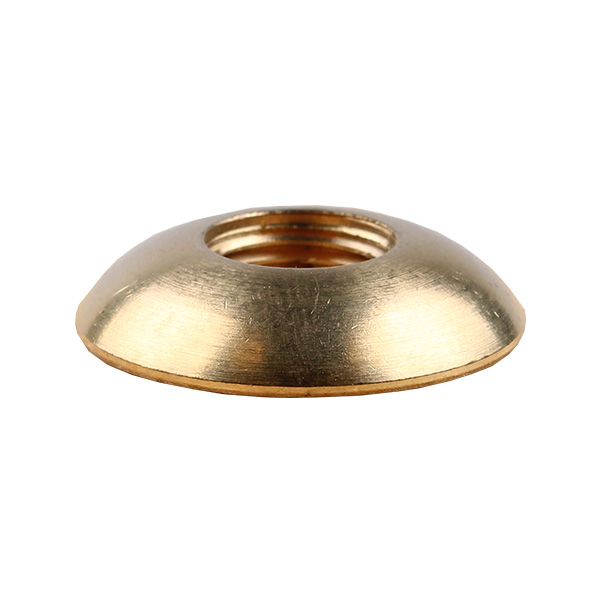 Moer halfrond M10x1 messing 30x7mm