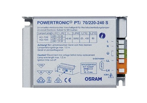 Osram Powertronic Intelligent PTi 70/220-240 S elektronisch voorschakelapparaat (EVSA) voor gasontladingslamp inbouw uitvoering