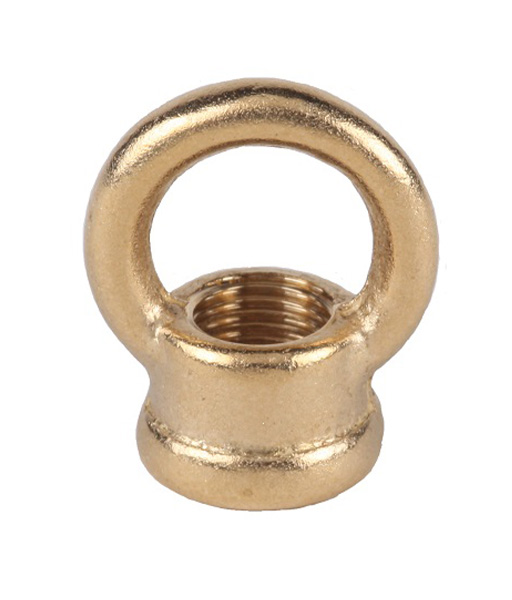 Ringnippel 22mm M10x1 doorlopend gat messing