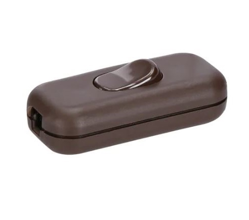 Arditi 028900 snoerschakelaar 1 polig 250V 2A maximaal 450W bruin
Met bruggen (2 schroeven per brug), geschikt voor platte kabel HO3VVH2-F 2x0,75mm2, ronde kabel HO3VV-F 2x0,75mm2 en HO3VV-F 3x0,75mm2 met aarde en nul klem