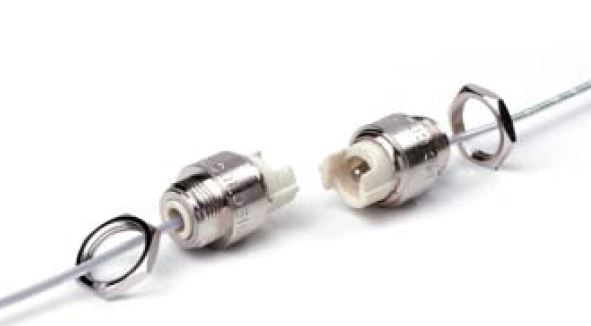 Colosio lamphouder R7s 250V 6A metaal met 25cm FEP draad 180° en M14x1 moer set 2 stuks