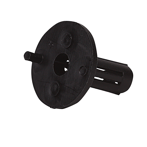 Isolatietule zwart met trekontlasting voor in 3 delige E27 lamphouder, 7,5mm past niet in draadbuis
