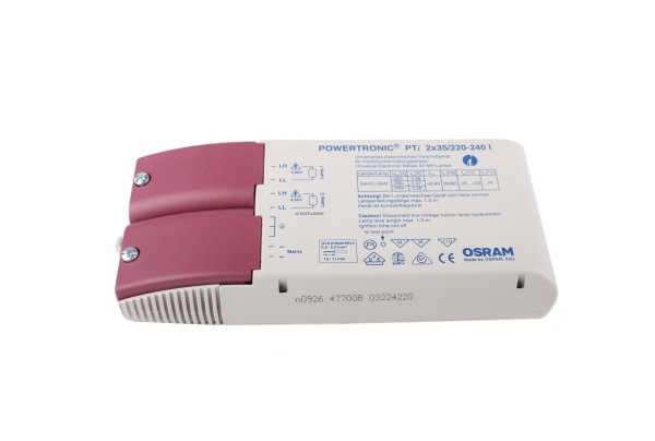 Osram Powertronic Intelligent PTi 2x35/220-240V I elektronisch voorschakelapparaat (EVSA) voor 2 gasontladingslampen met trekontlasting