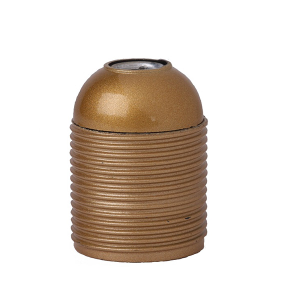 Arditi 043585 lamphouder E27 M10x1 TPL thermoplast gelakt (bakeliet uitstraling) met buitendraad goud
