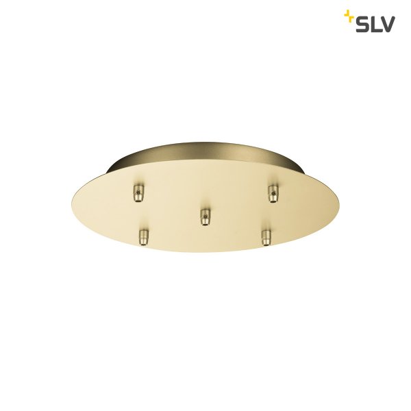 SLV 1002165 Fitu vijfvoudige plafondplaat rond met trekontlastingen goud