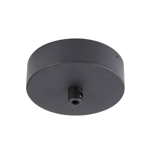 SLV 1004746 Fitu plafondplaat rond met trekontlasting zwart