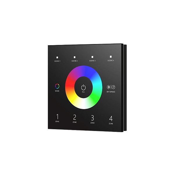 Tronix 213-305 DMX master RGB 4 zones muur touchwiel bediening zwart