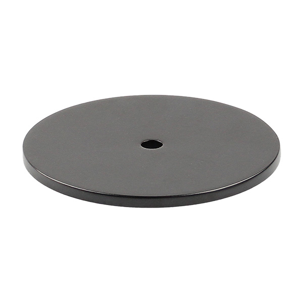 Ronde plaat 60x3mm gat 5mm gecoat zwart mat