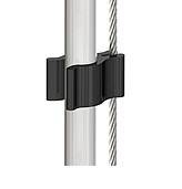 Reutlinger clip klein voor voedingskabel 5,0-8,0mm aan staaldraad van 1,0-2,0mm zwart