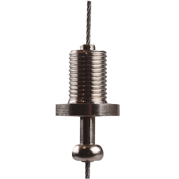 FL bloque-câble renversé nickel M10x1 ext bride fil d'acier 0,8mm-1,5mm
