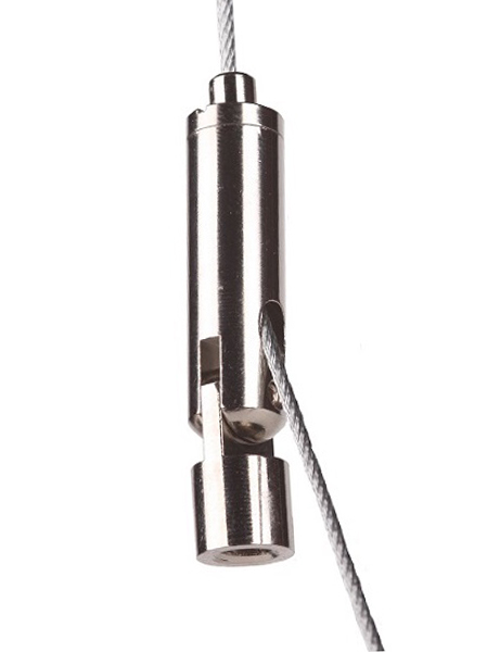 FL bloque-câble nickel inclinable M5 interne fil d'acier 1,0-1,8mm