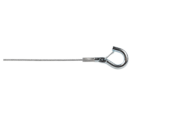 FL staaldraad 1,2mm 7x7 haak en borgveer 5,0m
