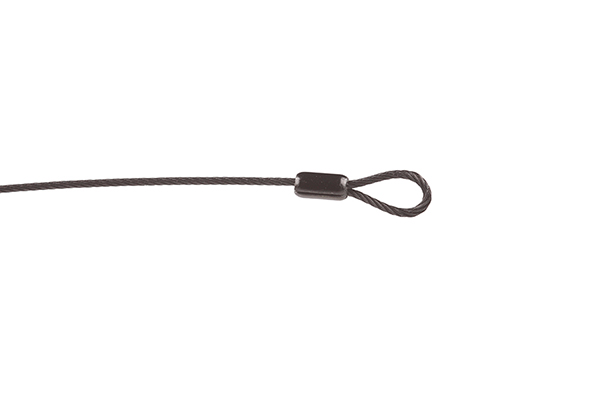 FL staaldraad 1,5mm 7x7 zwart lus 2,0m