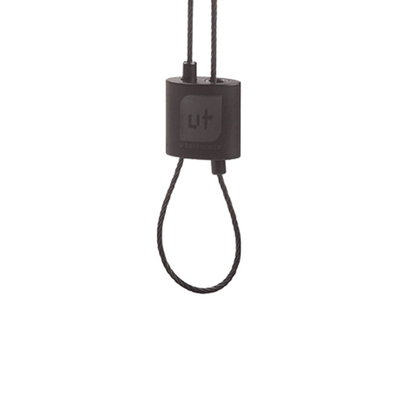 FL bloque-câble Urban Trapeze noir fil d'acier 1,5mm impression noire