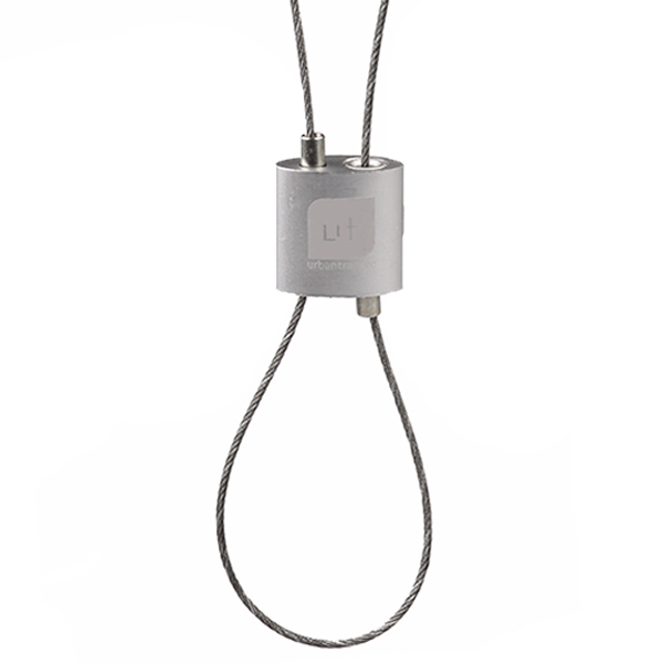 Firstlight bloque-câble Urban Trapeze gris argent fil d'acier 2,5mm