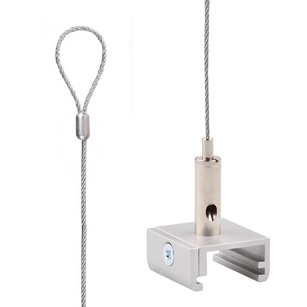 FL set TC 100NG grijs/nikkel voor Nordic Global 3f 1,5mm lus 1,5m