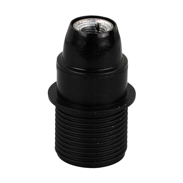 Arditi 043596 lamphouder E14 M10x1 TPL thermoplast gelakt (bakeliet uitstraling) met flens en buitendraad zwart