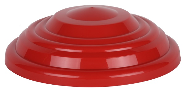 Zipdesign plafondkap kunststof groot rood voor 1 tot 7 snoeren