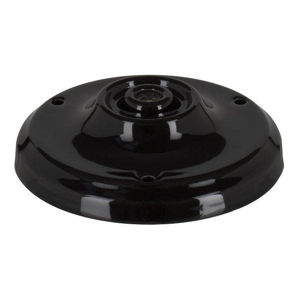 Bailey plafondkap porselein 100mm gat 11,5mm zwart