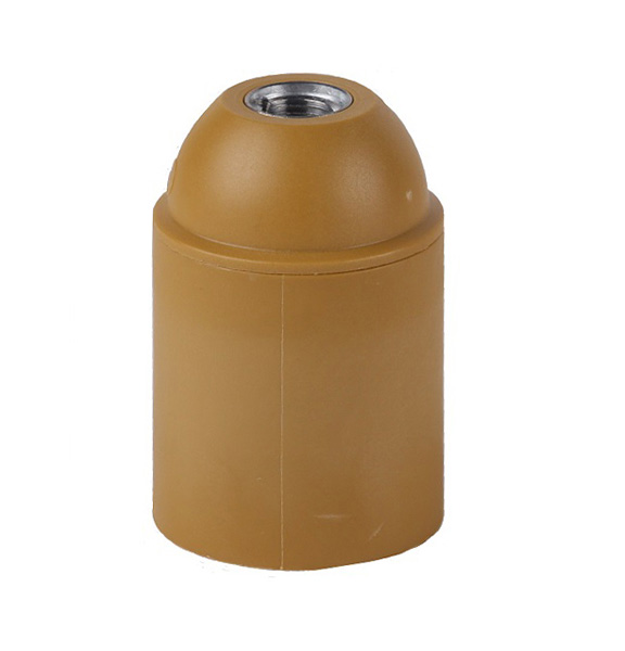 Vossloh Schwabe lamphouder E27 thermoplastisch kunststof M10x1 glad mosterdkleur