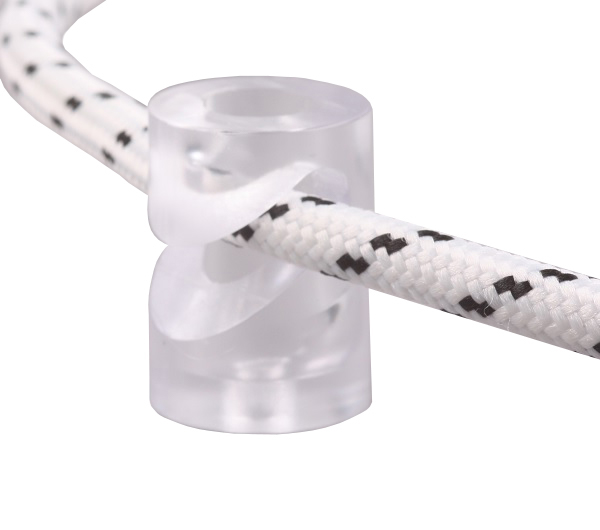 Kunststof steun voor stofkabel tot 7,2mm transparant