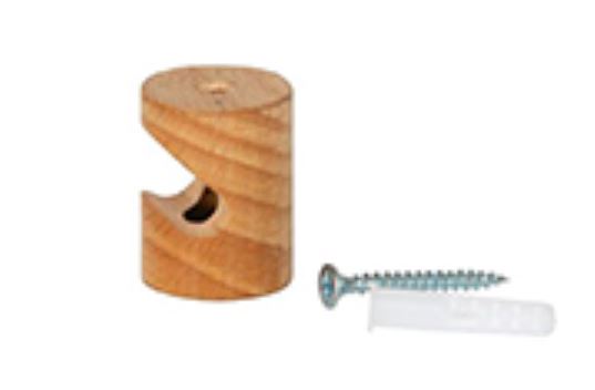 Firstlight houten steun voor stofkabel tot 7,2mm essenhout