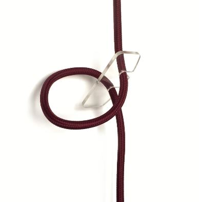 Klem voor stofkabel met 2 openingen plexiglas