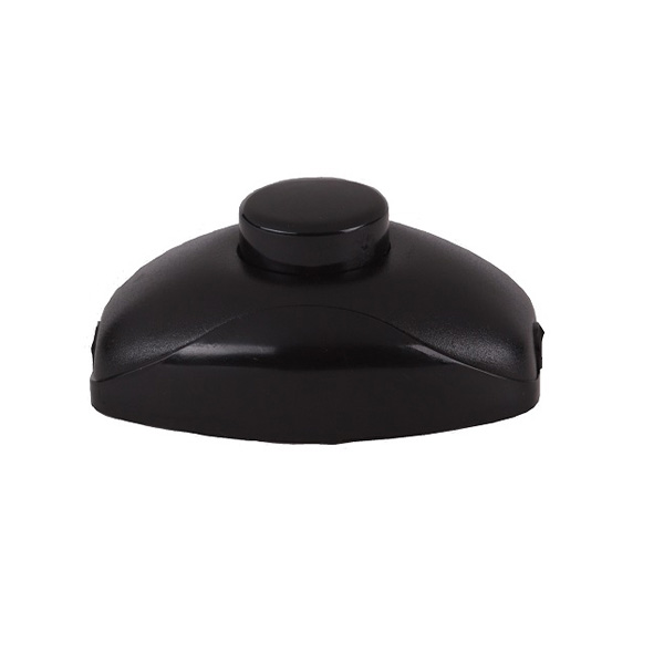 Vloerschakelaar ovaal 1 polig 2A zwart
