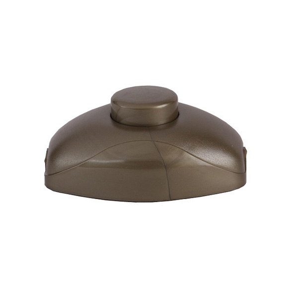 Vloerschakelaar ovaal 1 polig 2A goud
